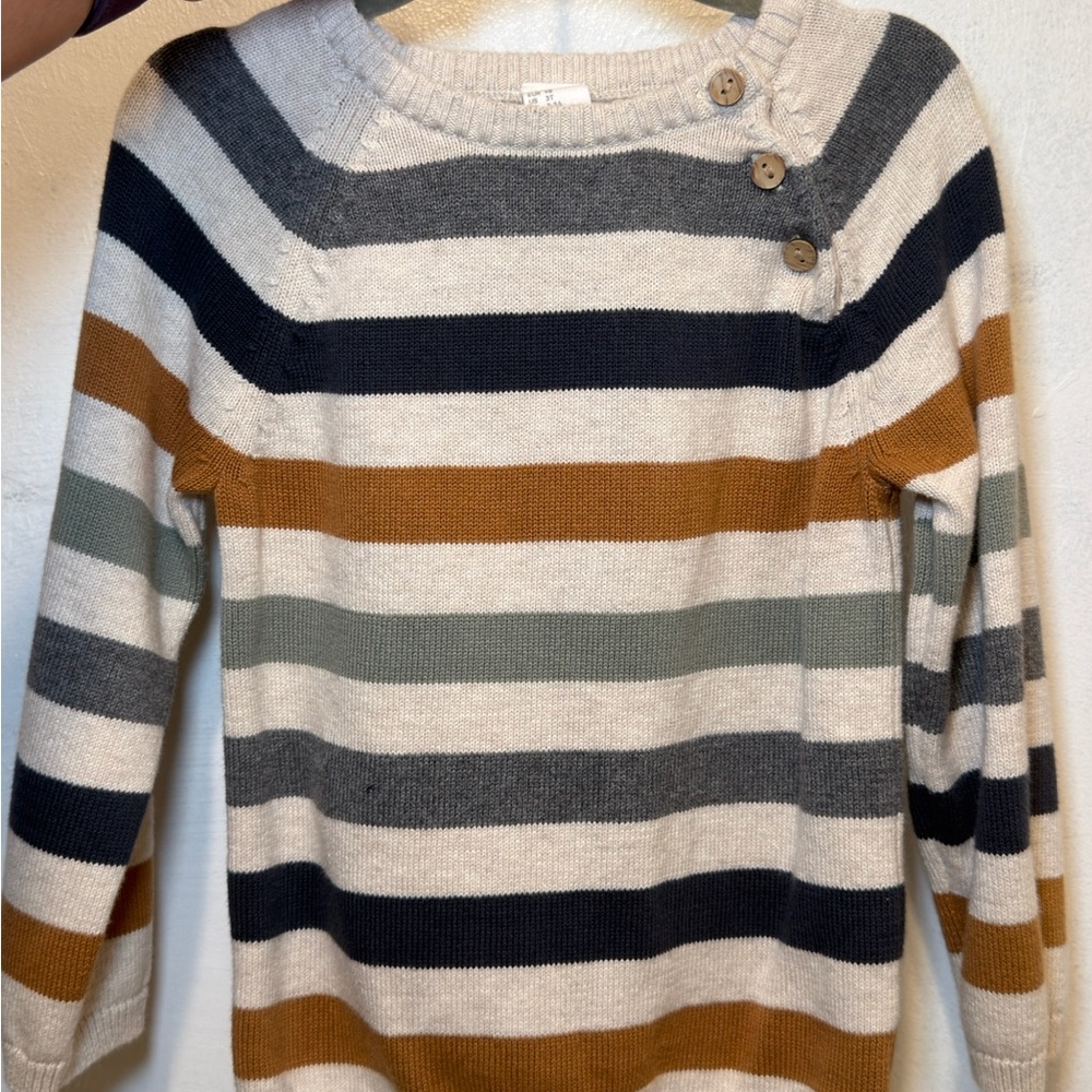 H&M Boys Fine Knit Striped Sweater